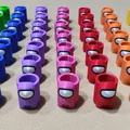 Phụ kiện kẹp khăn quàng cổ Among Us Woggle in 3D độc đáo - Thumbnail 1