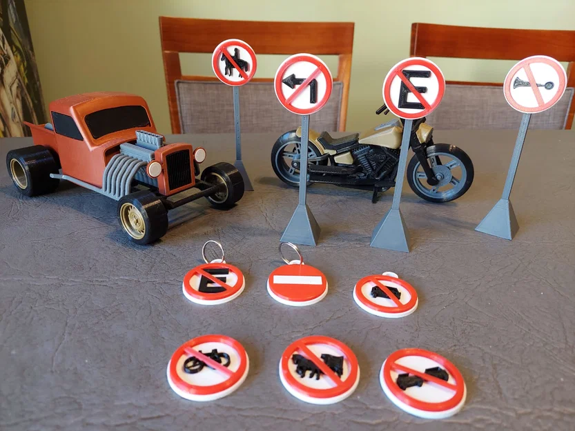 Bộ Biển Báo Giao Thông (mô hình & móc khóa) - 20 Biển Hiệu Lệnh - Image 1