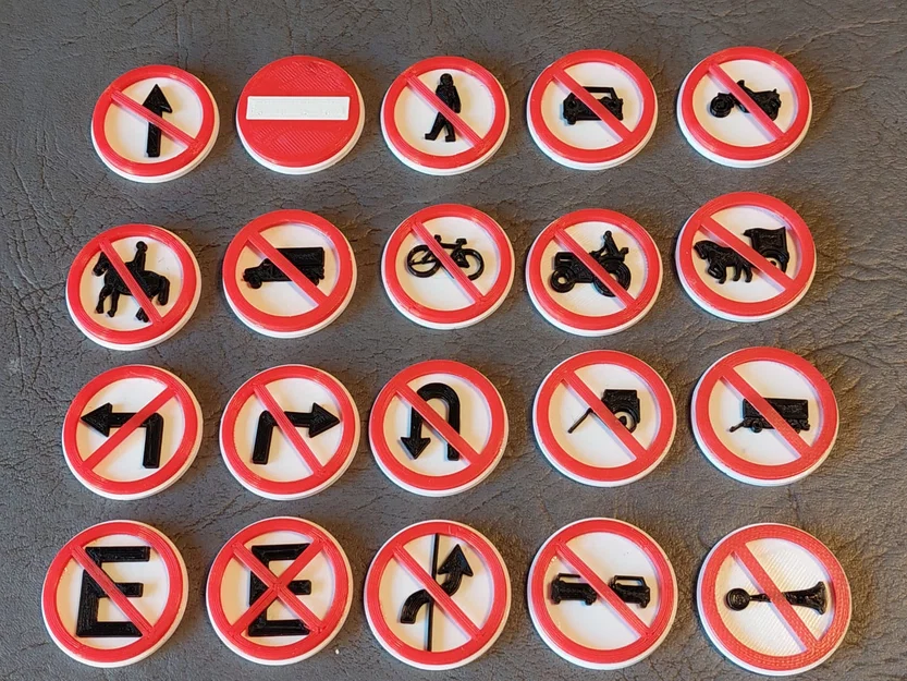 Bộ Biển Báo Giao Thông (mô hình & móc khóa) - 20 Biển Hiệu Lệnh - Image 2
