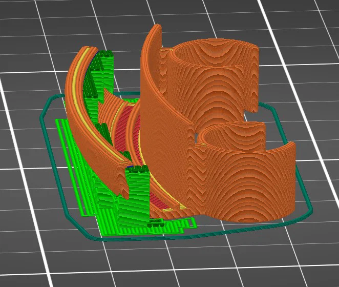Kẹp giữ cọ + mép gạt sơn cho thùng sơn (parametric) - Image 3