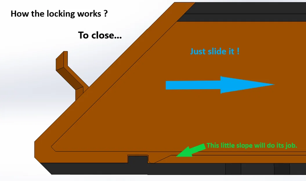 Ngăn kéo hông có khóa cho Prusa MK3/MK4 (logo MK3 & MK4) - Image 3