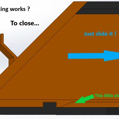 Ngăn kéo hông có khóa cho Prusa MK3/MK4 (logo MK3 & MK4)
