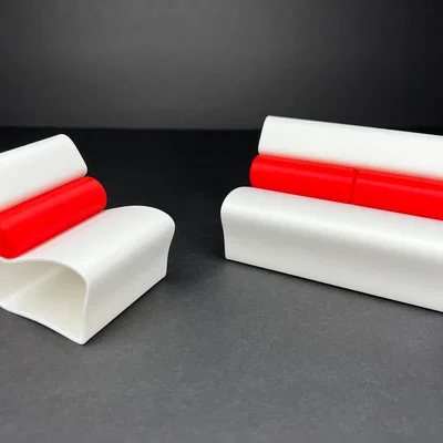 Ghế & Sofa Hiện Đại kèm Cushion – Tỉ lệ nhà búp bê 1:12
