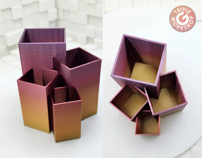 Khay đựng bút Overlapping Pen Caddy V2 in 3D gọn gàng, tinh tế - Image 1