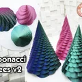 Mẫu in 3D cây thông xoắn ốc Fibonacci (Fibonacci Spiral Trees V2) - Thumbnail 1