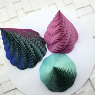 Mẫu in 3D cây thông xoắn ốc Fibonacci (Fibonacci Spiral Trees V2)