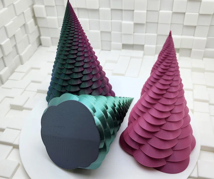 Mẫu in 3D cây thông xoắn ốc Fibonacci (Fibonacci Spiral Trees V2) - Image 4