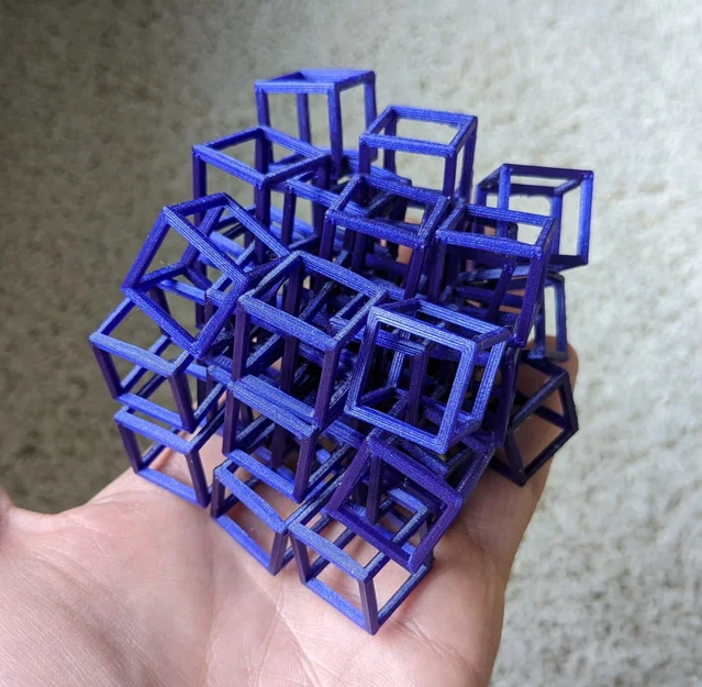 Interlocking Cubes Fidget ("3D Fabric") – Khối lập phương liên kết dạng vải 3D - Image 1