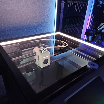 Bambu Lab X1C LED Riser tích hợp tấm tản sáng và khay lưu trữ Gridfinity!