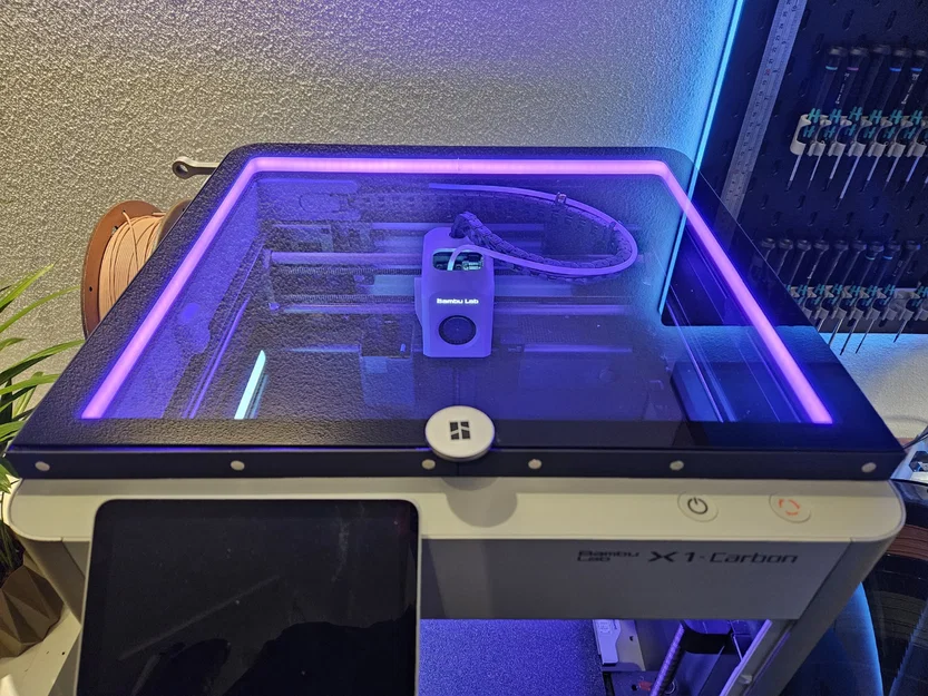 Bambu Lab X1C LED Riser tích hợp tấm tản sáng và khay lưu trữ Gridfinity! - Image 4