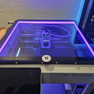 Bambu Lab X1C LED Riser tích hợp tấm tản sáng và khay lưu trữ Gridfinity!