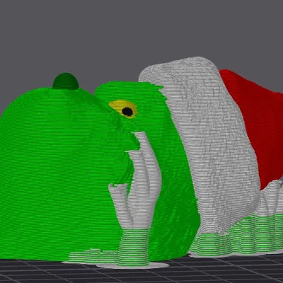 Mô hình trang trí cây thông Noel Grinch in 3D (Đa màu sắc)