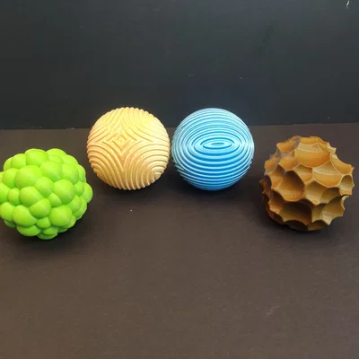 Bộ quả cầu 3D tạo vân trang trí vườn Zen độc đáo