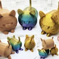 Mô hình mèo Neko Low Poly trang trí bàn làm việc siêu dễ in - Thumbnail 1