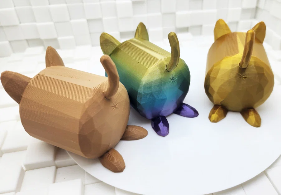 Mô hình mèo Neko Low Poly trang trí bàn làm việc siêu dễ in - Image 3