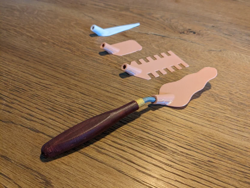 Dao bảng pha màu với đầu thay thế (Palette Knive With Interchangeable Heads) - Image 1