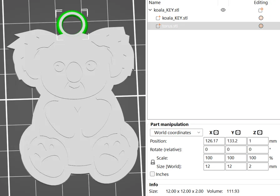 Móc khóa Koala với vòng treo dày hơn - Image 3