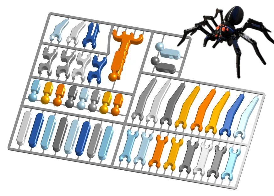 Chân nhện khớp nối dạng runner (dễ in hơn) – Articulated Spider - Image 1