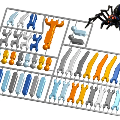 Chân nhện khớp nối dạng runner (dễ in hơn) – Articulated Spider