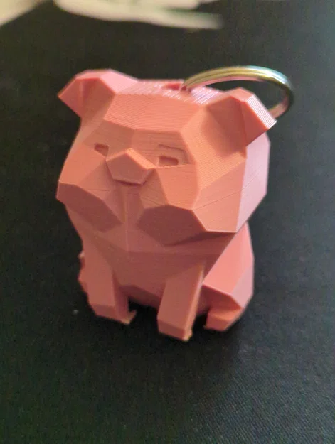 Móc khóa heo Waddles Low Poly - Mẫu in 3D trang trí độc đáo - Image 1