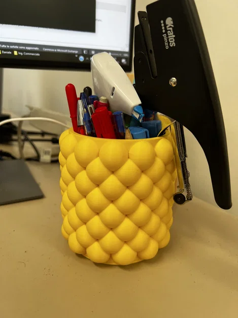 Mẫu in 3D Bubble Vase đa năng: Ống cắm bút và chậu cây nghệ thuật - Image 1