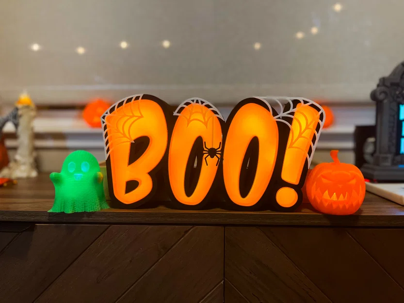 BOO! Hộp Đèn Lightbox 3D Trang Trí Halloween - Image 1