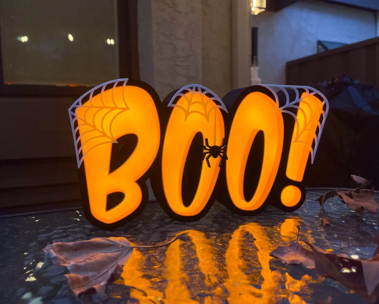 BOO! Hộp Đèn Lightbox 3D Trang Trí Halloween - Image 2
