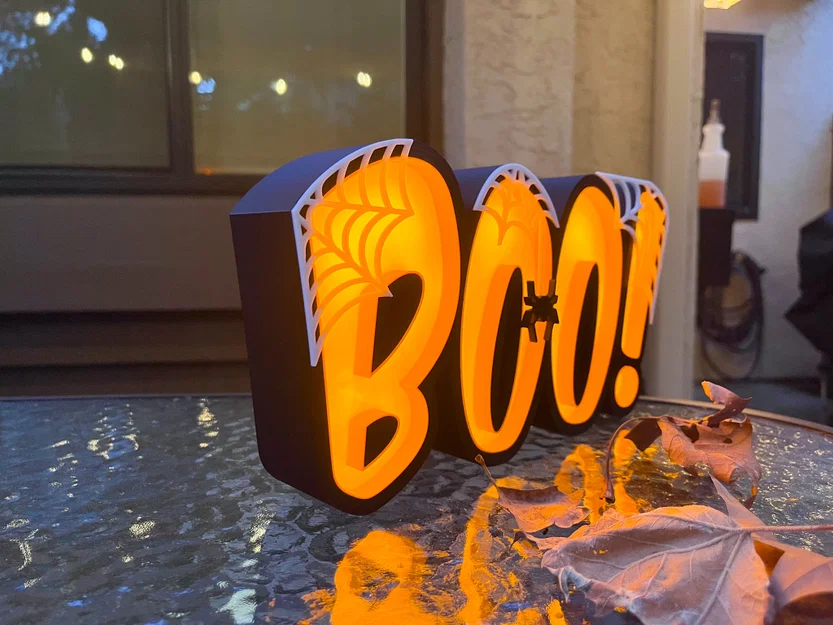 BOO! Hộp Đèn Lightbox 3D Trang Trí Halloween - Image 3