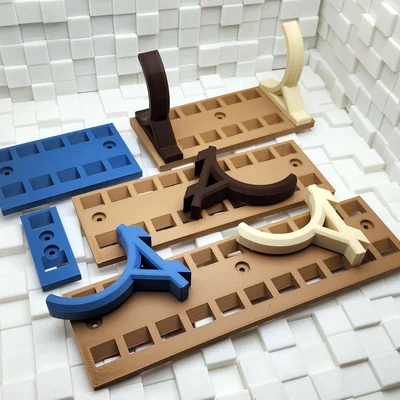 Bộ móc treo tường thông minh French Cleat (In 3D dễ dàng, không cần support)