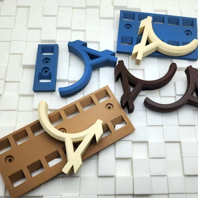 Bộ móc treo tường thông minh French Cleat (In 3D dễ dàng, không cần support)