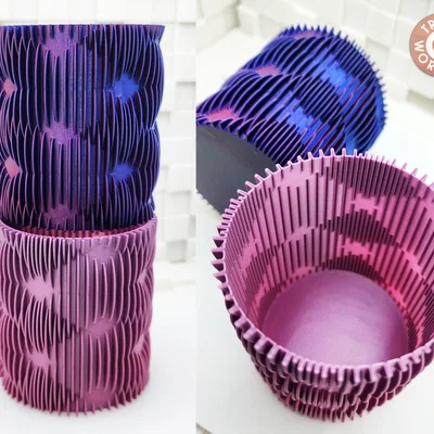 Intersection Spiral Vase - Mẫu bình hoa, ống cắm bút 3D ấn tượng
