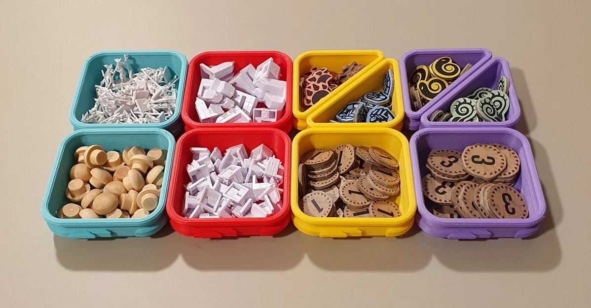 Cốc phân loại ghép khớp dạng vuông (Interlocking Sorting Cups - Square Shape) - Image 1