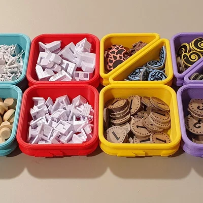 Cốc phân loại ghép khớp dạng vuông (Interlocking Sorting Cups - Square Shape)