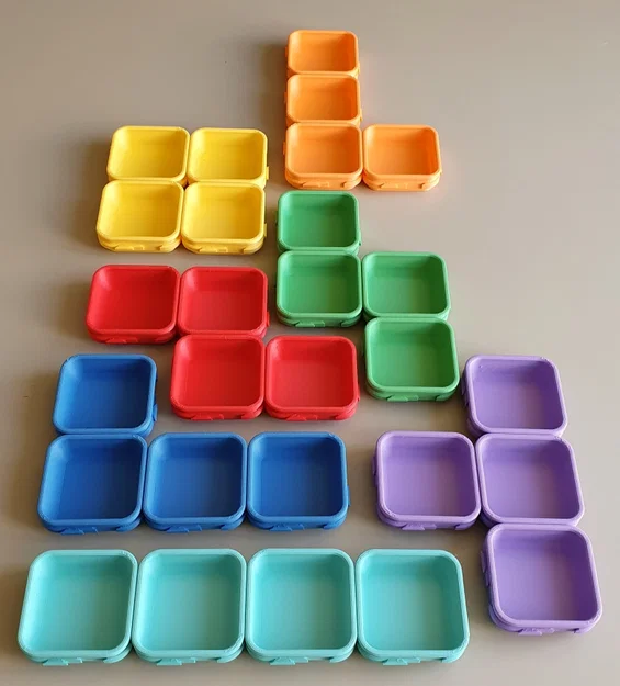 Cốc phân loại ghép khớp dạng vuông (Interlocking Sorting Cups - Square Shape) - Image 4