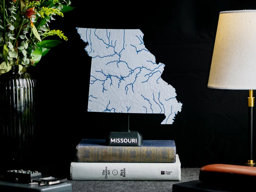 Bản đồ địa hình Missouri, USA (MO) kèm sông ngòi - Image 7