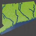 Bản đồ địa hình Connecticut, USA (CT) kèm chi tiết thủy văn - Thumbnail 5
