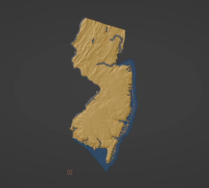 Bản đồ địa hình New Jersey, USA (NJ) kèm sông ngòi - Image 2