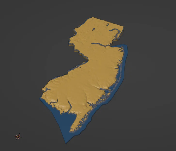 Bản đồ địa hình New Jersey, USA (NJ) kèm sông ngòi - Image 3