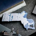 Bản đồ địa hình nổi Massachusetts, USA (MA) kèm thủy hệ (sông, hồ, ven biển) - Thumbnail 10
