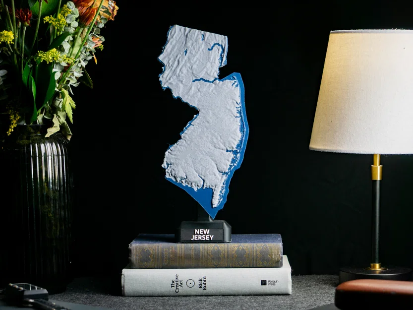 Bản đồ địa hình New Jersey, USA (NJ) kèm sông ngòi - Image 6