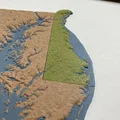 Bản đồ địa hình Delaware, USA (DE) kèm sông ngòi - Thumbnail 2