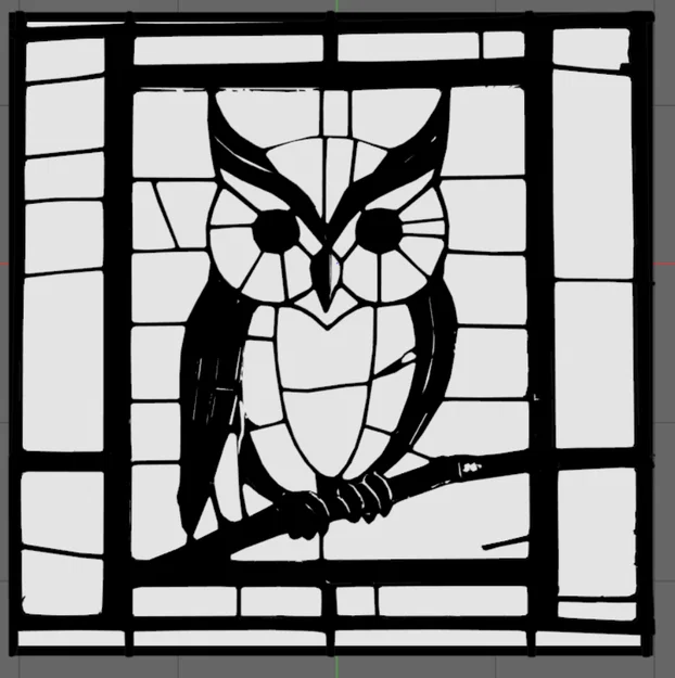 Tranh treo tường Cú mèo (Kính màu stained glass) - Image 1
