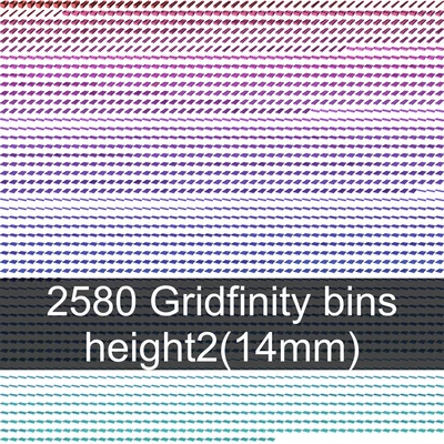 Bộ sưu tập Gridfinity cups height 2 (18mm)