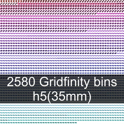 Bộ sưu tập Gridfinity cups height 5 (39mm)