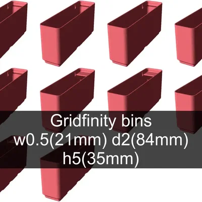 Bộ sưu tập Gridfinity cups height 5 (39mm)