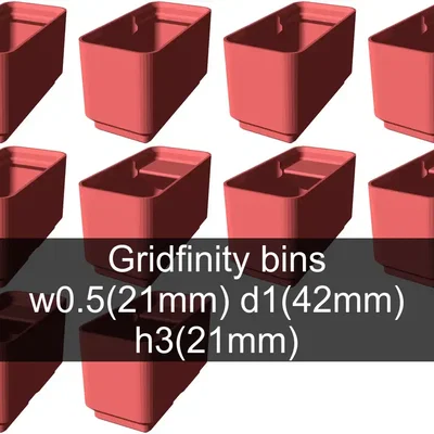 Bộ sưu tập Gridfinity cups height 3 (25mm)