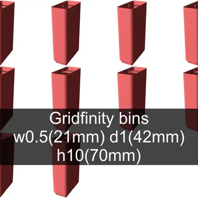 Bộ sưu tập Gridfinity cups height 10 (74mm)