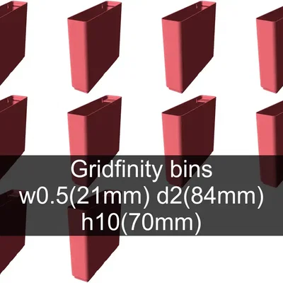 Bộ sưu tập Gridfinity cups height 10 (74mm)