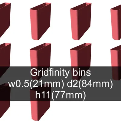 Bộ sưu tập Gridfinity cups height 11 (81mm)