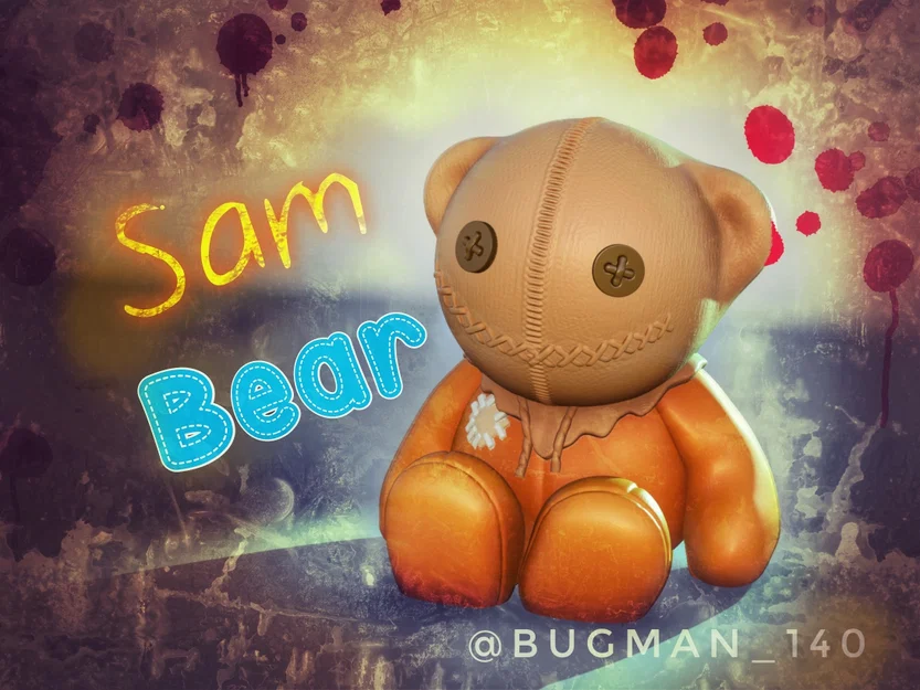 Sam Bear – Gấu quái dễ thương cho Halloween - Image 1